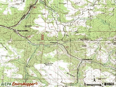 Sawpit topographic map
