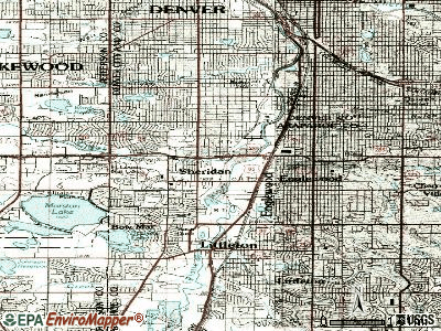 Sheridan topographic map