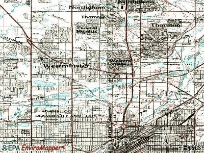 Twin Lakes topographic map