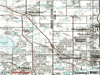 Westminster topographic map