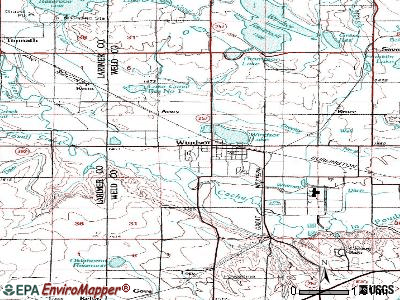 Yampa topographic map