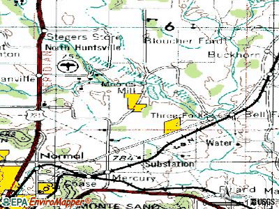 Moores Mill topographic map