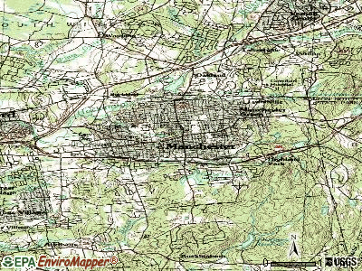 Manchester topographic map