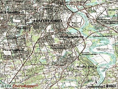 Wethersfield topographic map