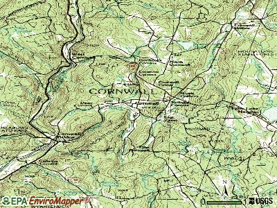 Cornwall topographic map