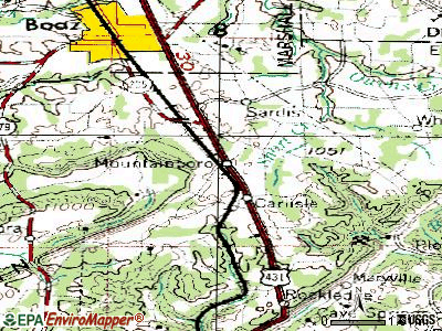 Mountainboro topographic map
