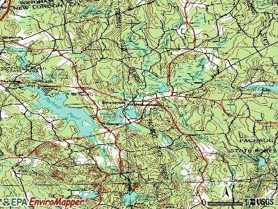 Voluntown topographic map