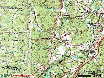 Canterbury topographic map
