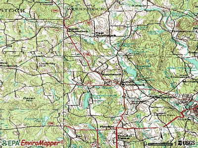 Woodstock topographic map