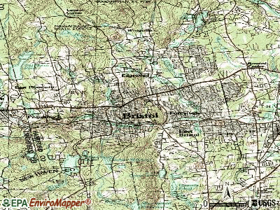 Bristol topographic map