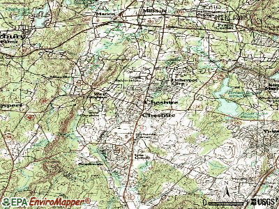 Cheshire Village topographic map