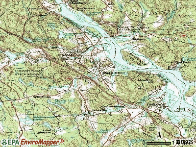 Deep River Center topographic map