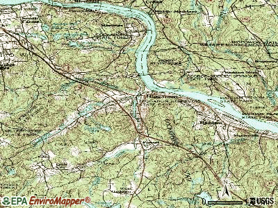 Higganum topographic map