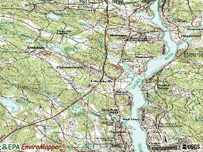 Oxoboxo River topographic map