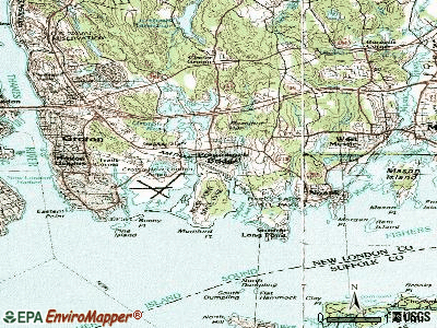 Poquonock Bridge topographic map