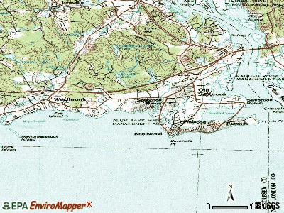Saybrook Manor topographic map