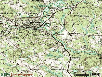 South Windham topographic map