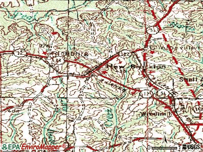 New Brockton topographic map