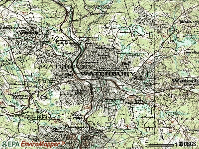 Waterbury topographic map