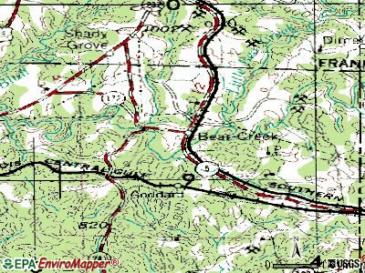 Bear Creek topographic map