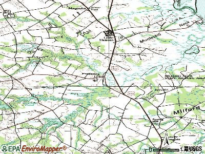 Frederica topographic map