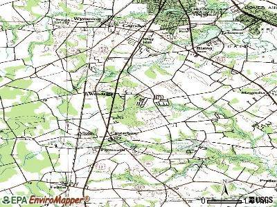 Woodside East topographic map