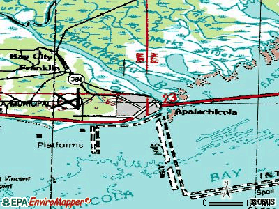 Apalachicola topographic map