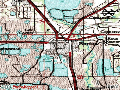 Bartow topographic map