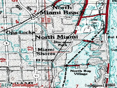 Biscayne Park topographic map