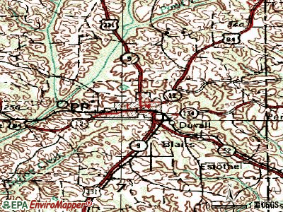 Opp topographic map
