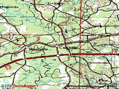 Caryville topographic map