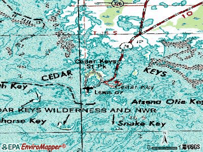 Cedar Key topographic map