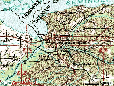 Chattahoochee topographic map