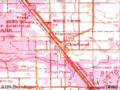 Chiefland topographic map