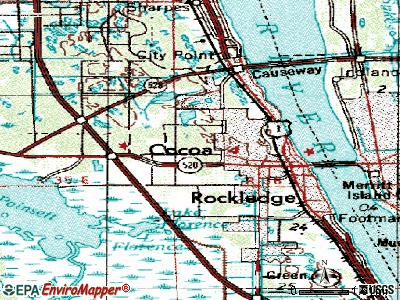 Cocoa West topographic map