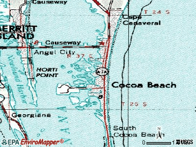 Coral Gables topographic map