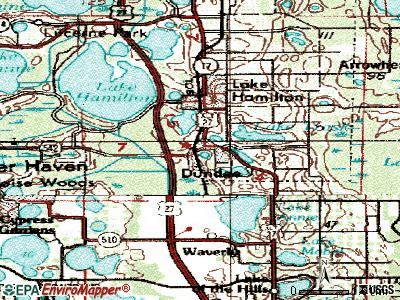 Dunes Road topographic map