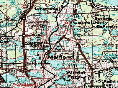 Fern Park topographic map