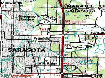 Fruitville topographic map