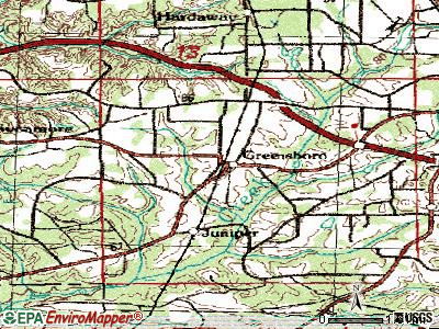 Greensboro topographic map