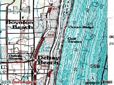Gulf Stream topographic map