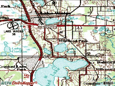 Highland Park topographic map