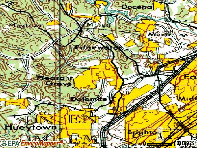 Pleasant Grove topographic map