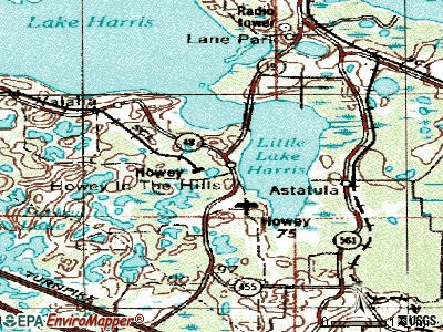 Howey-in-the-Hills topographic map