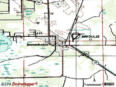 Immokalee topographic map