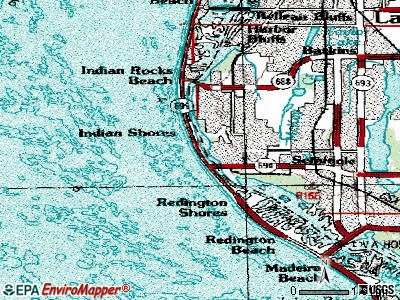 Indian Shores topographic map