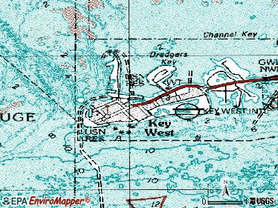 map of key west florida. Key West topographic map. Birthplace of: Katherine Harris, Bronson Arroyo 