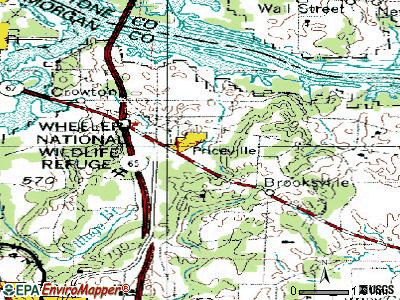 Priceville topographic map
