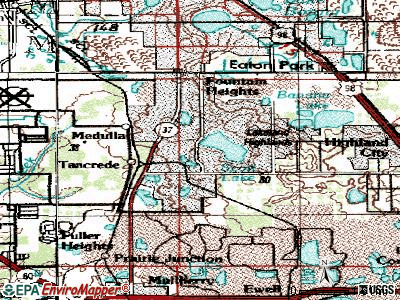 Lakeland Highlands topographic map