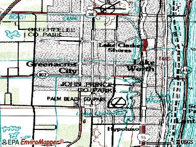 Lake Worth Corridor topographic map